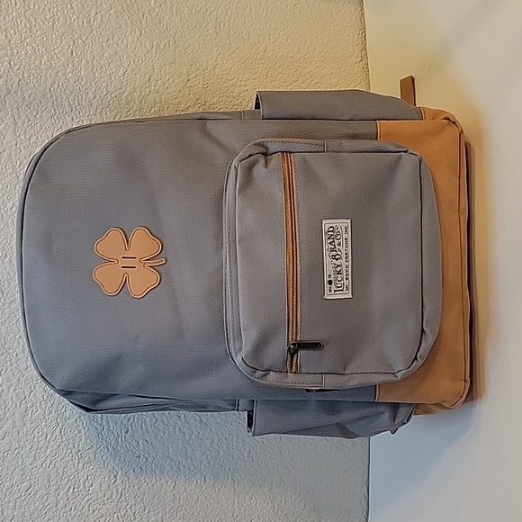 Lucky Brand Backpack, Travel, Lightweight, Comfortable, Gray/ Tan Unisex - Picture 16 of 16